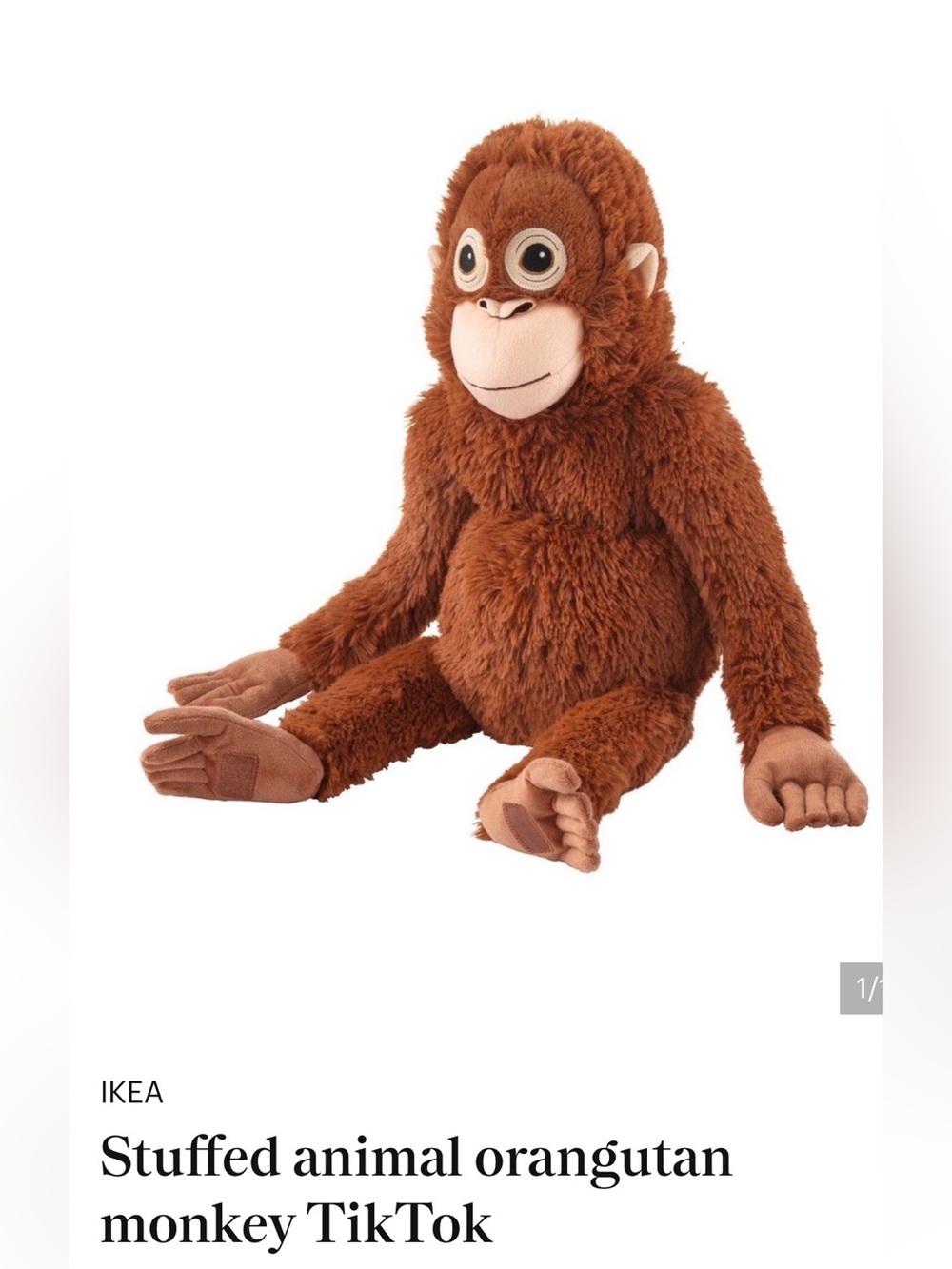 IKEA orangutan monkey stuffed animal